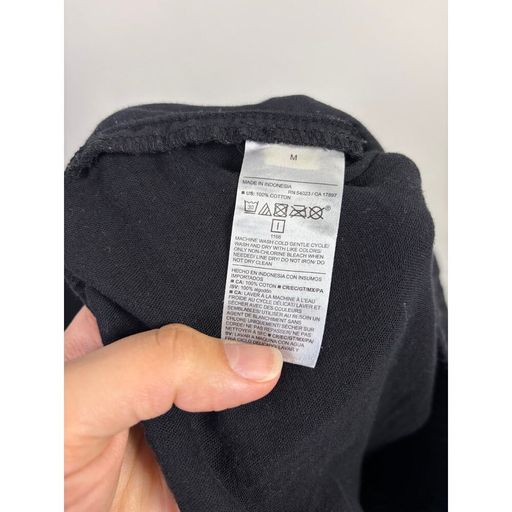 Old Navy High Rise Wide Leg Comfort Waistband Black Crinkle Gauze Medium - Picture 5 of 6